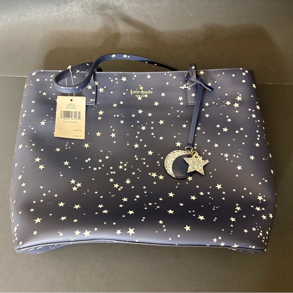 BNWT Kate Spade Kearny Grecia Tote Bag, Star Navy - Picture 3 of 8